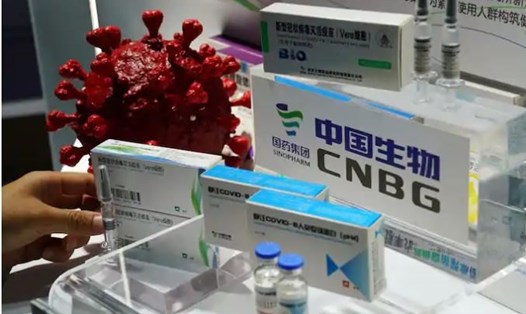 Ứng cử viên vaccine COVID-19 từ công ty Biotec Quốc gia Trung Quốc - đơn vị thuộc tập đoàn Dược phẩm Quốc gia Trung Quốc Sinopharm - trưng bày tại hội chợ thương mại Bắc Kinh hồi tháng 9. Ảnh: Reuters