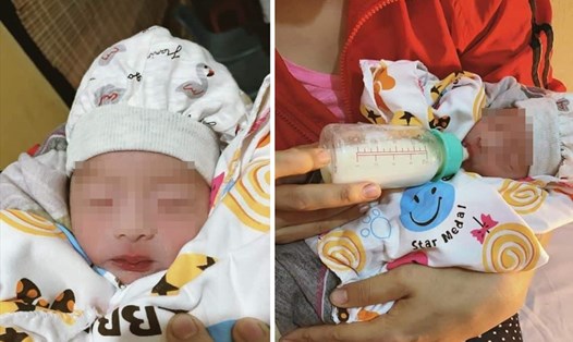Người dân phát hiện bé trai sơ sinh bị bỏ rơi ở khu vực nhà văn hoá chiều 15.10 ở Hà Nội. Ảnh: Người dân cung cấp