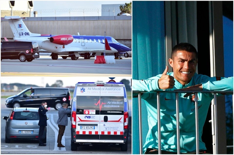 Cristiano Ronaldo nhiễm COVID-19 hôm thứ Hai và trở lại Italia trên chuyên cơ riêng vào thứ Tư nhưng vẫn có thể vi phạm luật. Ảnh: Delfi Cristiano Ronaldo nhiễm COVID-19 hôm thứ Hai và trở lại Italia trên chuyên cơ riêng vào thứ Tư nhưng vẫn có thể vi phạm luật. Ảnh: Delfi