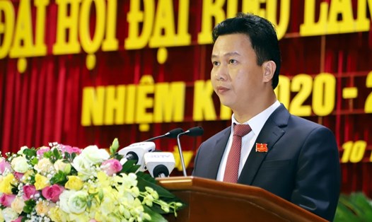 Ông Đặng Quốc Khánh tái đắc cử Bí thư Tỉnh uỷ Hà Giang với số phiếu tuyệt đối. Ảnh: BHG