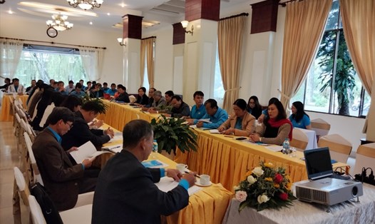Các đại biểu tham dự Hội nghị tập huấn BLLĐ năm 2019. Ảnh Đức Thiệm