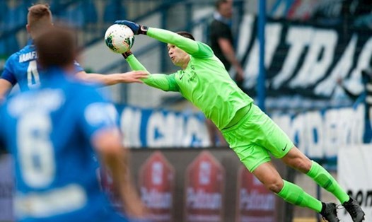 Thủ môn Filip Nguyễn là chỗ dựa đáng tin cậy của Slovan Liberec. Ảnh: Slovan Liberec.