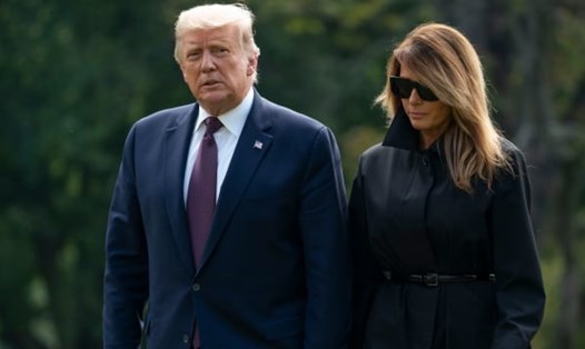 Tổng thống Mỹ Donald Trump và Đệ nhất phu nhân Melania Trump ở Nhà Trắng hôm 11.9.2020. Ảnh: AFP.
