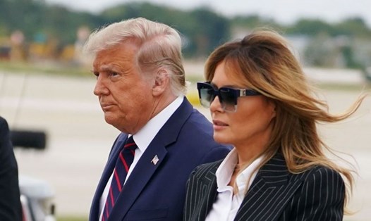 Đệ nhất phu nhân Mỹ Melania Trump hủy bỏ tái xuất vận động tranh cử cùng chồng ở Erie, Pennsylvania hôm 20.10. Ảnh: AFP.