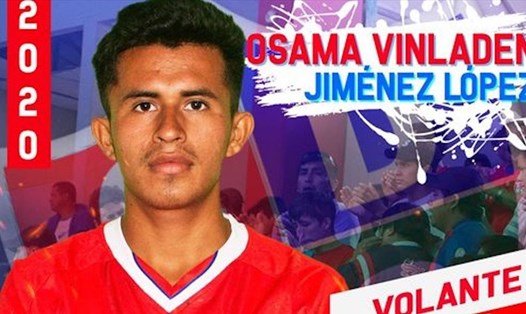 Hình ảnh cầu thủ Osama Vinladen được câu lạc bộ giới thiệu. Ảnh: Union Comercio