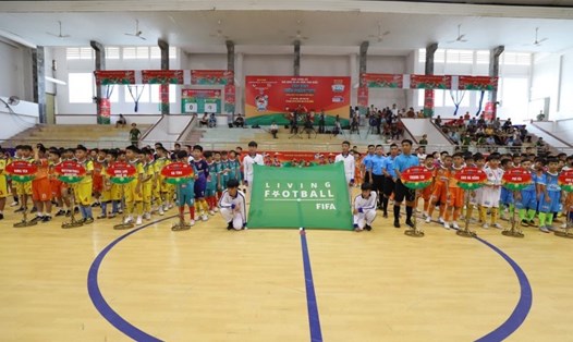 Lễ khai mạc VCK Giải bóng đá Nhi đồng toàn quốc Cúp Kun Siêu Phàm 2020. Ảnh: VFF