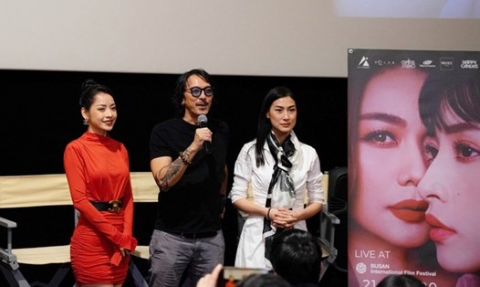 Từ trái sang: Diễn viên Chi Pu, nhà sản xuất Timothy Linh Bùi và đạo diễn Kathy Uyên. Ảnh: ĐPCC