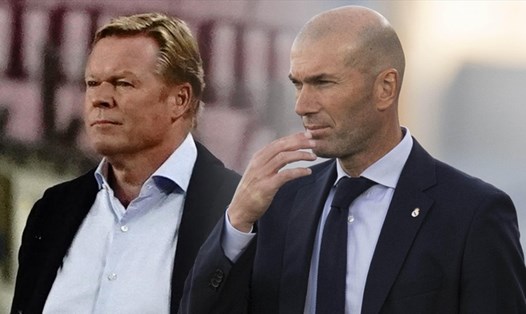 Ronald Koeman và Zinedine Zidane sẽ có lần đầu tiên đối đầu tại El Clasico. Ảnh: Rappler