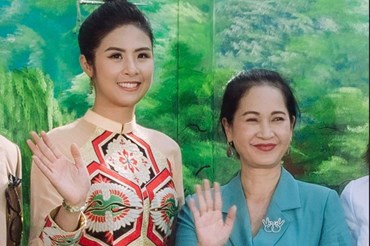 NSND Lan Hương và hoa hậu Ngọc Hân ngồi ghế nóng Miss Tourism Vietnam 2020. Ảnh: BTC