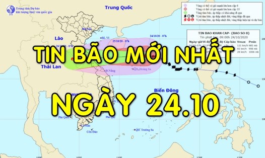 Tin bão mới nhất: Bão số 8 cách Hoàng Sa 160km, hướng vào Quảng Bình.
