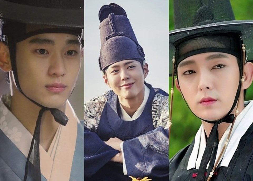 Kim Soo Hyun, Park Bo Gum, Lee Joon Gi diện Hanbok trên màn ảnh. Ảnh chụp màn hình. Kim Soo Hyun, Park Bo Gum, Lee Joon Gi diện Hanbok trên màn ảnh. Ảnh chụp màn hình.
