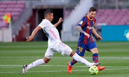 6 trận gặp Real Madrid gần đây, Lionel Messi không ghi bàn. Ảnh: Getty Images