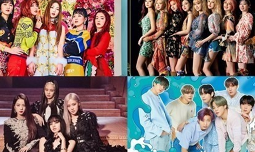 Blackpink, BTS và loạt nhóm nhạc đình đám có vị trí thay đổi trên BXH ca sĩ hot nhất Kpop tháng 10 này. Ảnh: Cắt clip