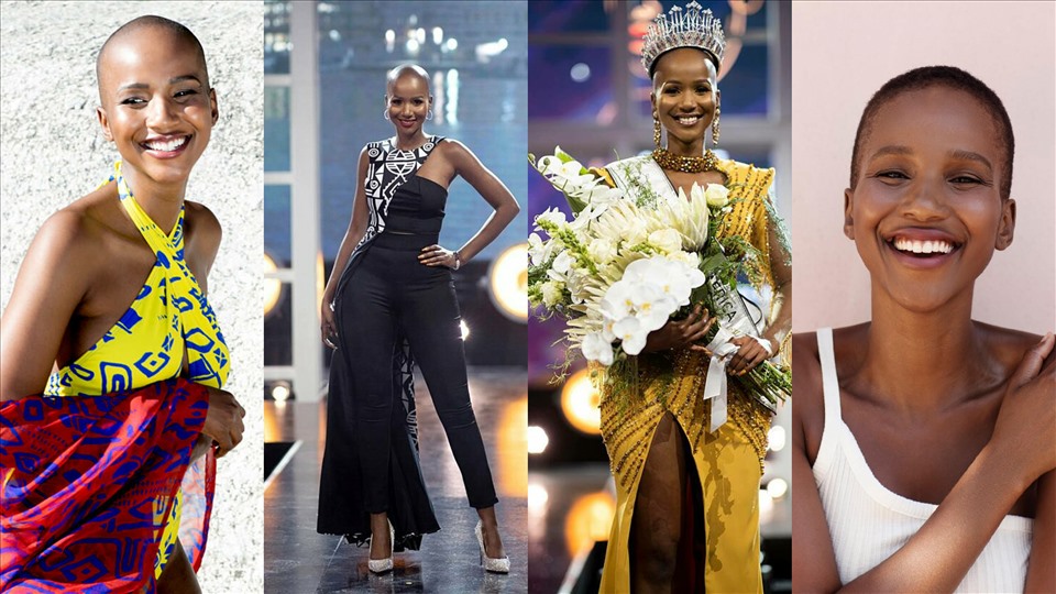 Tân Hoa hậu Hoàn vũ Nam Phi là đối thủ của Khánh Vân tại cuộc thi sắc đẹp Miss Universe 2020. Ảnh: Cắt clip, Chụp màn hình