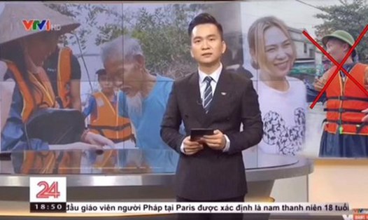 Hình ảnh Huấn "Hoa Hồng" được cắt ghép trong bản tin của VTV24 đăng trên fanpage của Bùi Xuân Huấn. Ảnh: Cắt từ clip.
