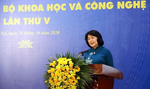 Phó Chủ tịch Nước Đặng Thị Ngọc Thịnh phát biểu chỉ đạo tại Đại hội. Ảnh: Hoàng Giang