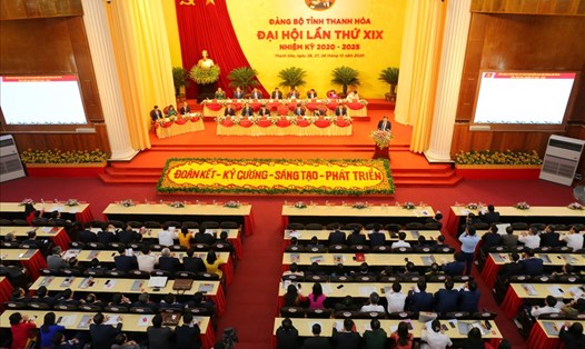 Đại hội đại biểu Đảng bộ tỉnh Thanh Hoá lần thứ XIX, nhiệm kỳ 2020 - 2025. Ảnh: X.H