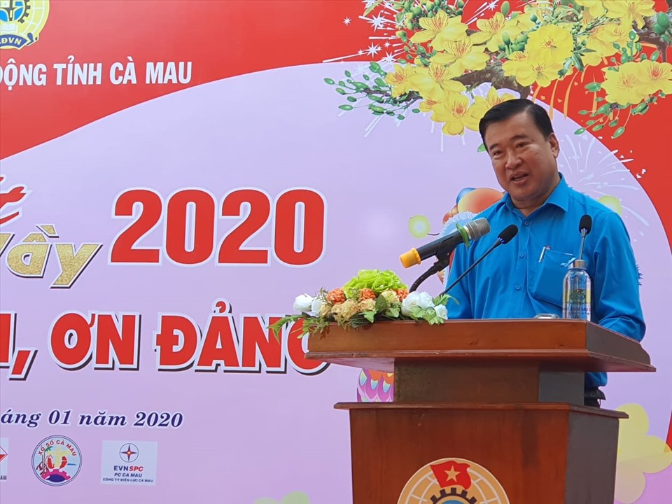 Chủ tịch LĐLĐ tỉnh Cà Mau Võ Thanh Tòng. Ảnh Nhật Hồ