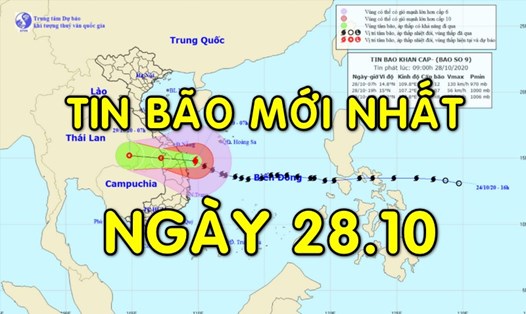 Tin bão mới nhất: Bão số 9 Molave đổ bộ Đà Nẵng đến Phú Yên, giật cấp 15.