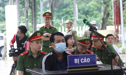 Bị cáo Nguyễn Văn Sướng tại phiên tòa xét xử. Ảnh: Phạm Đông