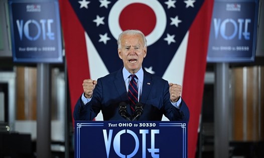 Ông Joe Biden tranh cử ở Ohio. Ảnh: AFP