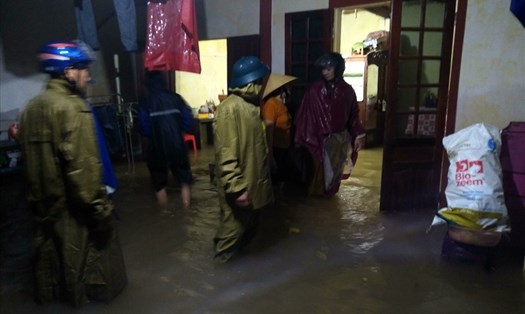 Mưa lũ gây ngập lụt tại Nghệ An. Ảnh: Đình Thọ