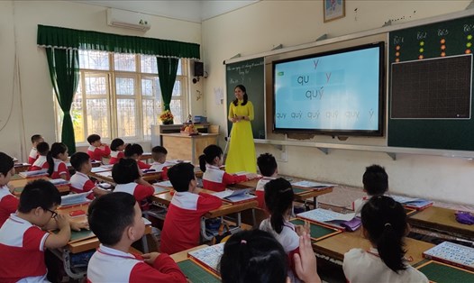 Lớp học của một trường Tiểu học tại Hà Nội. Ảnh: Bích Hà