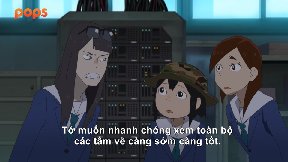 Bộ ba Sayaka, Midori, Tsubame siêu hài hước trong "Ước mơ sản xuất anime". Ảnh: Pop Bộ ba Sayaka, Midori, Tsubame siêu hài hước trong "Ước mơ sản xuất anime". Ảnh: Pop