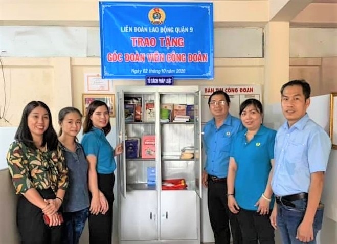 "Góc đoàn viên Công đoàn" tại Công ty TNHH MTV Công nghiệp Thương mại An Phú Châu. Ảnh Đức Long