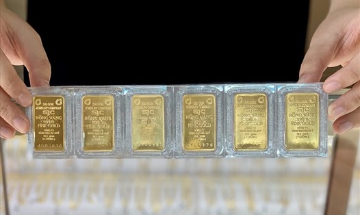 Giá vàng tăng, người mua vàng lãi đến gần 900.000 đồng/lượng chỉ sau 1 tuần đầu tư. Ảnh minh hoạ.