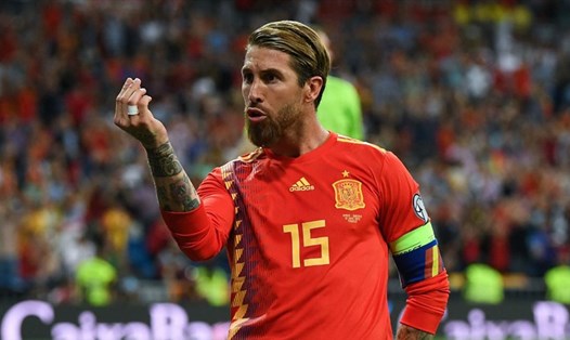 Sergio Ramos đang có 172 lần ra sân cho đội tuyển Tây Ban Nha. Ảnh AS