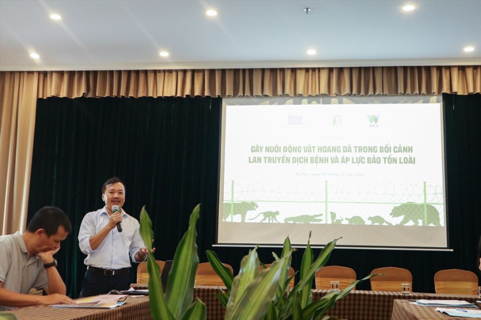 Ông Trịnh Lê Nguyên- Giám đốc PAN Nature chia sẻ về vấn đề gây nuôi động vật hoang dã. Ảnh: PAN