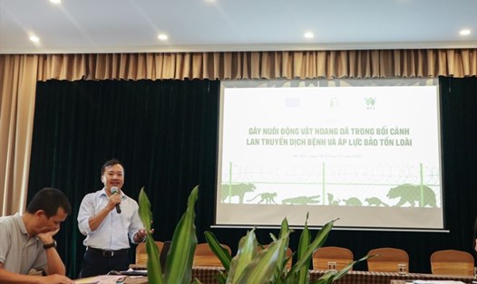 Ông Trịnh Lê Nguyên- Giám đốc PAN Nature chia sẻ về vấn đề gây nuôi động vật hoang dã. Ảnh: PAN