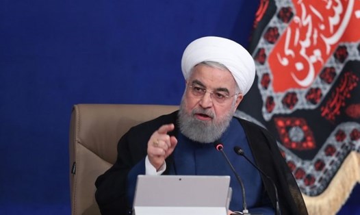 Tổng thống Iran Hassan Rouhani cảnh báo khả năng leo thang chiến tranh khu vực từ xung đột giữa Azerbaijan và Armenia. Ảnh: AFP