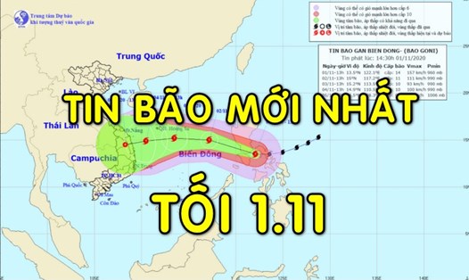 Tin bão mới nhất: Bão Goni giật cấp 17, đổ bộ biển Đông trong sáng mai.
