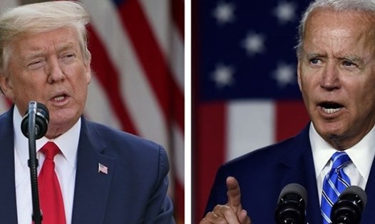 2 ứng viên tổng thống Mỹ 2020: Đương kim Tổng thống Donald Trump (trái) và cựu Phó Tổng thống Joe Biden. Ảnh: AFP