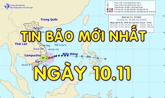 Tin bão mới nhất: Bão số 12 càn quét Bình Định đến Ninh Thuận, giật cấp 10.