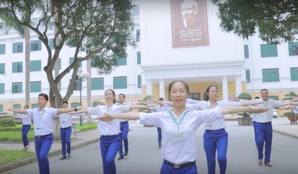 “Cuộc thi sáng tạo video clip bài tập thể dục” được nhiều Công đoàn cơ sở hưởng ứng. Ảnh: Hoàng Long