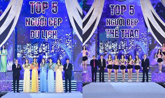 Các cô gái lọt top 5 Người đẹp thể thao và du lịch của Hoa hậu Việt Nam 2020. Ảnh: SV