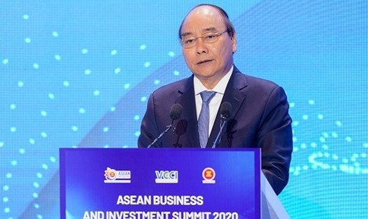 Thủ tướng Nguyễn Xuân Phúc dự khai mạc  Hội nghị Thượng đỉnh về Kinh doanh và Đầu tư ASEAN (ASEAN BIS 2020). Ảnh: VGP.