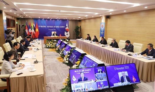 Hội nghị Cấp cao Mekong – Hàn Quốc lần thứ hai diễn ra theo hình thức trực tuyến. Ảnh: Bộ Ngoại giao.