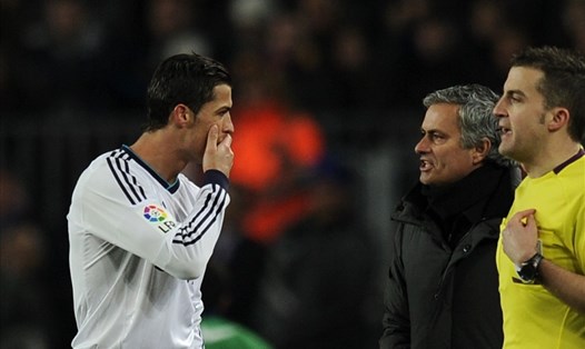 Cristiano Ronaldo và Jose Mourinho đã có kết thúc không mấy tốt đẹp tại Real Madrid. Ảnh: AFP