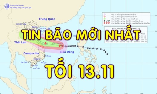 Tin bão mới nhất: Bão số 13 Vamco giật cấp 15, tiến thẳng Quảng Bình.