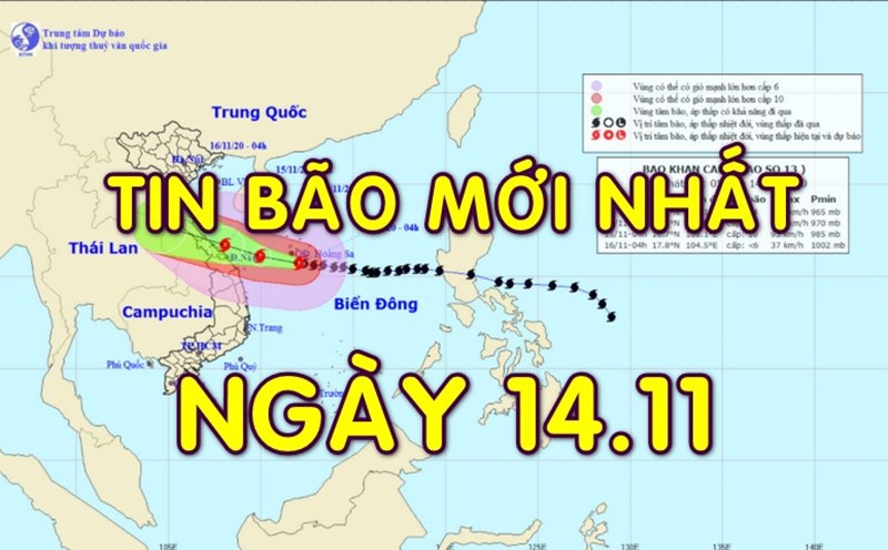 Tin bão mới nhất: Bão số 13 Vamco càn quét Hà Tĩnh đến Huế, giật cấp 12