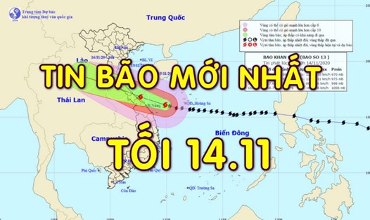 Tin bão mới nhất: Bão số 13 giật cấp 15, đổ bộ Quảng Trị trong sáng mai.