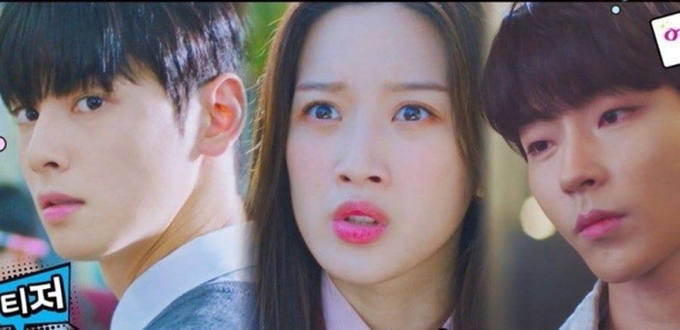 Cha Eun Woo Moon Ga Young và Hwang In Yeob trong "True Beauty". Ảnh cắt clip. Cha Eun Woo Moon Ga Young và Hwang In Yeob trong "True Beauty". Ảnh cắt clip.