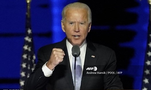 Ông Joe Biden cho biết sẵn sàng tiêm vaccine COVID-19. Ảnh: AFP