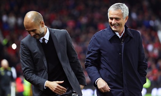 Pep Guardiola và Jose Mourinho và 2 cá tính rất khác nhau. Ảnh: AFP