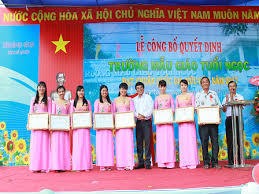 Trường Mẫu giáo Tuổi ngọc, Thành phố Bạc Liêu, tỉnh Bạc Liêu. Ảnh tư liệu