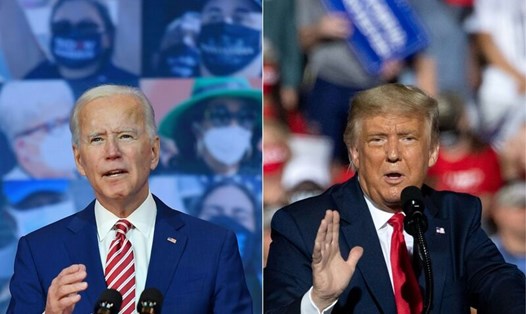 Tổng thống Donald Trump và ứng viên Joe Biden. Ảnh: AFP.